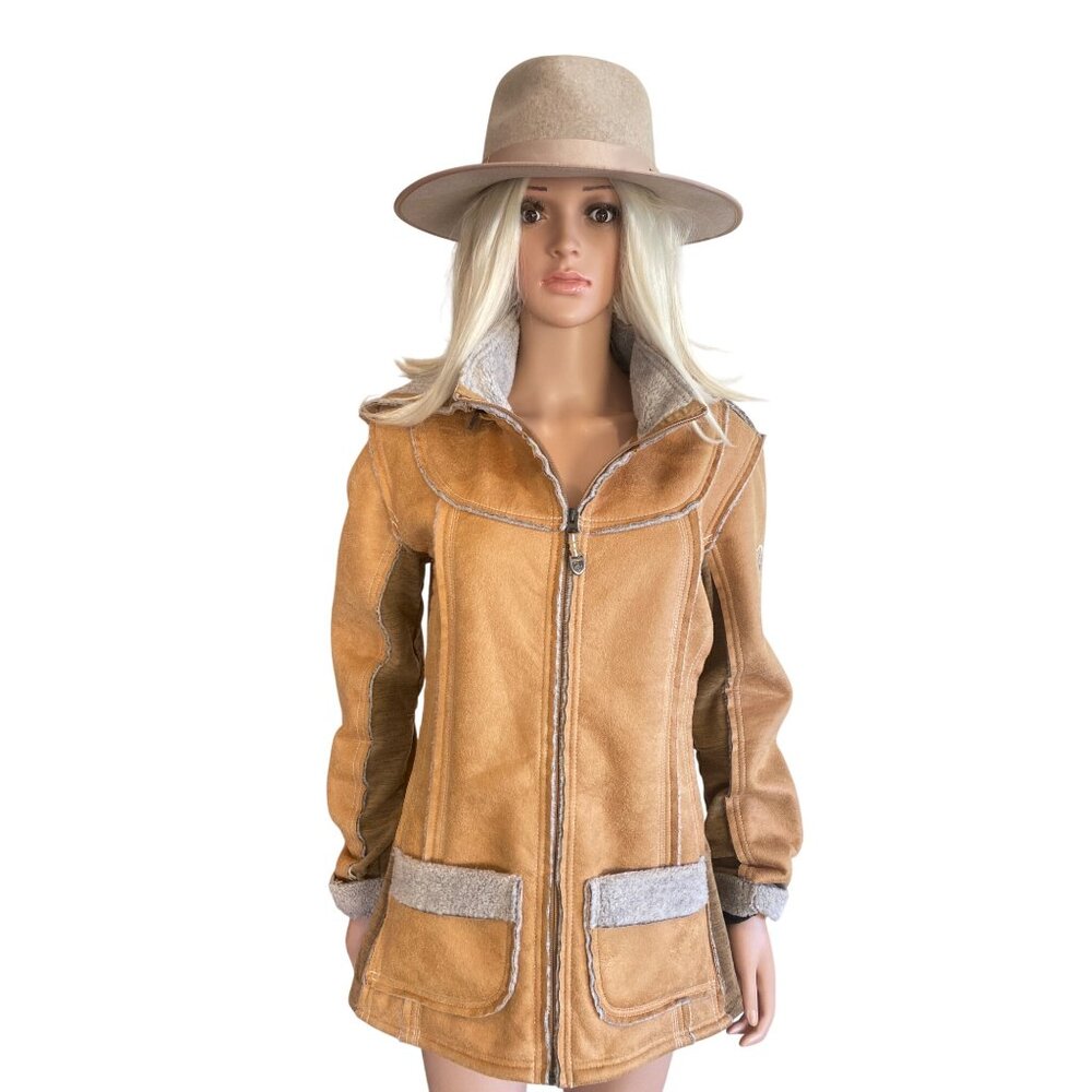 NWT Kuhl Large Dani Sherpa Lined Jacket MSRP$299 Tan NEW - Picture 12 of 13